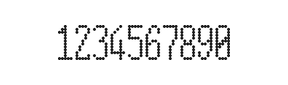 5×12数字点阵字体 ddN512AA1733