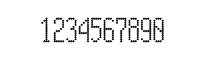 5×12数字点阵字体 ddN512AA1734
