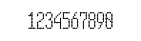 5×12数字点阵字体 ddN512AA1736