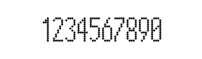 5×12数字点阵字体 ddN512AA1737