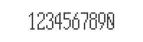5×12数字点阵字体 ddN512AA1740