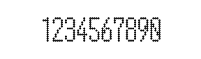 5×12数字点阵字体 ddN512AA1744