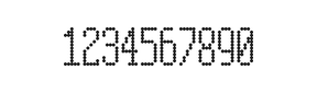 5×12数字点阵字体 ddN512AA1750