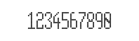 5×12数字点阵字体 ddN512AA1753