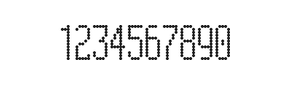 5×12数字点阵字体 ddN512AA1754
