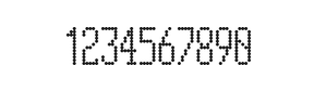 5×12数字点阵字体 ddN512AA1755