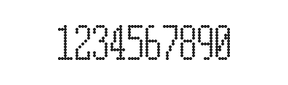 5×12数字点阵字体 ddN512AA1758