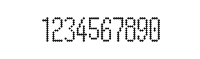 5×12数字点阵字体 ddN512AA1766