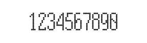 5×12数字点阵字体 ddN512AA1768