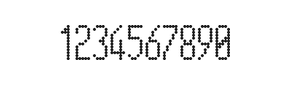 5×12数字点阵字体 ddN512AA1774