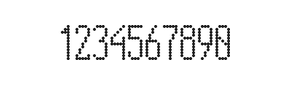 5×12数字点阵字体 ddN512AA1775