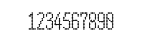 5×12数字点阵字体 ddN512AA1783