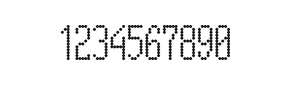 5×12数字点阵字体 ddN512AA1784