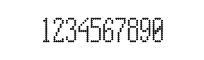 5×12数字点阵字体 ddN512AA1785