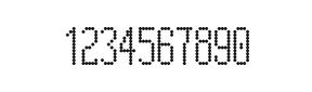 5×12数字点阵字体 ddN512AA1786