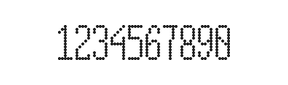 5×12数字点阵字体 ddN512AA1788