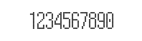 5×12数字点阵字体 ddN512AA1790