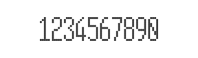 5×12数字点阵字体 ddN512AA1793