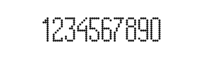 5×12数字点阵字体 ddN512AA1798