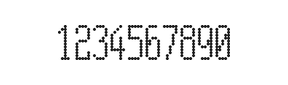 5×12数字点阵字体 ddN512AA1799