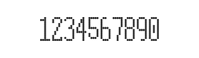 5×12数字点阵字体 ddN512AA1808