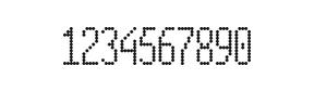 5×12数字点阵字体 ddN512AA1810
