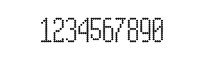 5×12数字点阵字体 ddN512AA1816