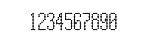 5×12数字点阵字体 ddN512AA1823
