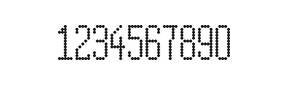 5×12数字点阵字体 ddN512AA1824