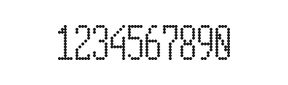 5×12数字点阵字体 ddN512AA1825