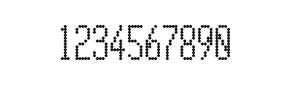 5×12数字点阵字体 ddN512AA1828
