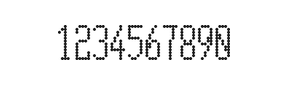 5×12数字点阵字体 ddN512AA1831