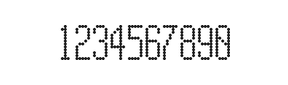 5×12数字点阵字体 ddN512AA1841