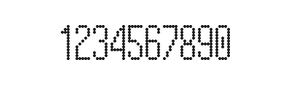 5×12数字点阵字体 ddN512AA1843