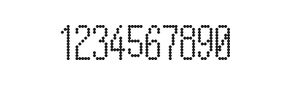 5×12数字点阵字体 ddN512AA1848