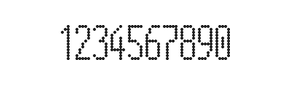 5×12数字点阵字体 ddN512AA1851