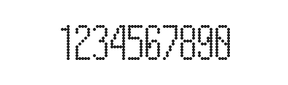 5×12数字点阵字体 ddN512AA1856