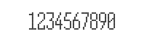 5×12数字点阵字体 ddN512AA1858
