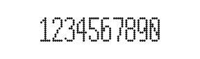 5×12数字点阵字体 ddN512AA1861