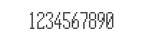5×12数字点阵字体 ddN512AA1872