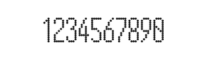 5×12数字点阵字体 ddN512AA1876