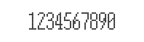 5×12数字点阵字体 ddN512AA1882