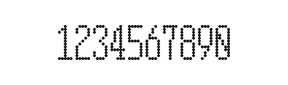 5×12数字点阵字体 ddN512AA1883