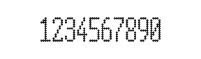 5×12数字点阵字体 ddN512AA1884