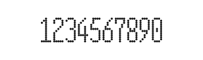 5×12数字点阵字体 ddN512AA1885