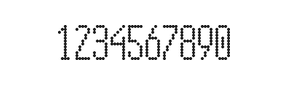 5×12数字点阵字体 ddN512AA1886