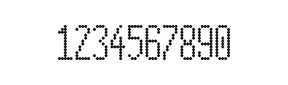 5×12数字点阵字体 ddN512AA1887