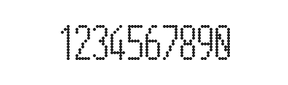 5×12数字点阵字体 ddN512AA1899