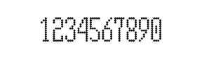 5×12数字点阵字体 ddN512AA1900