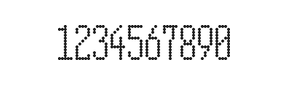 5×12数字点阵字体 ddN512AA1901